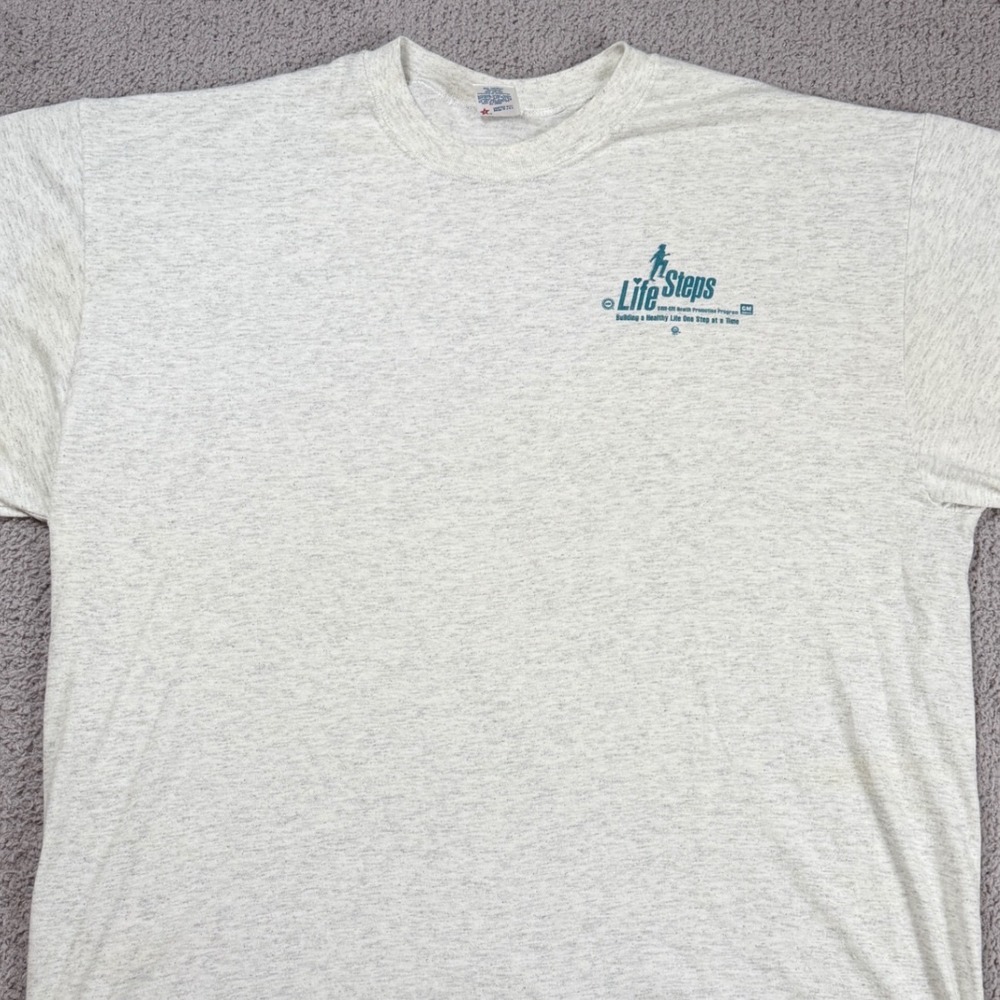 Vintage 90s GM LifeSteps UAW Health Promotion Program T Shirt XXL Made in USA